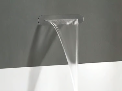 MEGARA - Wall-mounted stainless steel waterfall spout _ Tender rain