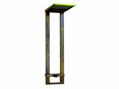 MENHIR - Wall-mounted brass shower panel with overhead shower _ Tender rain
