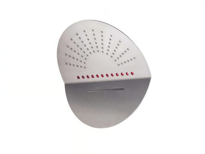 PETALO ROUND - Wall-mounted 2-spray stainless steel overhead shower with chromotherapy _ Tender rain