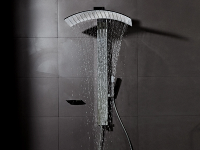 PLUVIA - Wall-mounted brass shower panel _ Tender rain