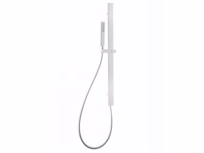 Rectangular sliding bar - Brass shower wallbar with hand shower _ Tender rain