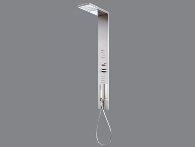 X0 - Wall-mounted stainless steel shower panel _ Tender rain