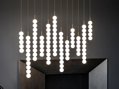 ABACUS - LED opal glass pendant lamp _ TERZANI