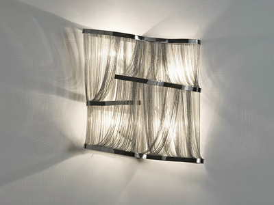 ATLANTIS J03 - Brass chains and metal structure plated wall light _ TERZANI