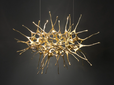 DRAGON - Illuminated brass suspension _ TERZANI