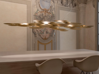 I LUCCI ARGENTATI - Halogen metal pendant lamp _ TERZANI