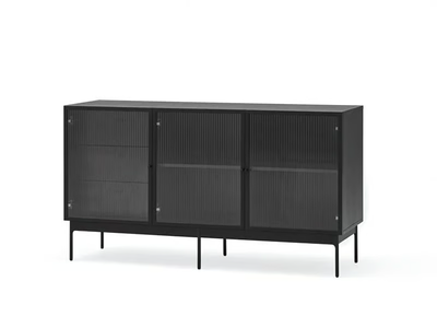 BLUR - Wood veneer and glass sideboard _ TEULAT