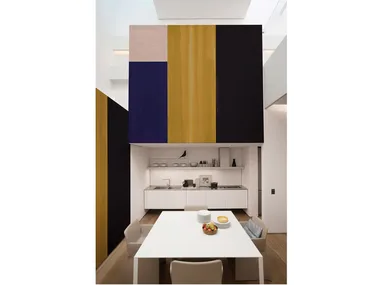 COLOR BLOCKS - Striped washable wallpaper _ Texturae