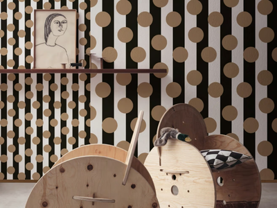 DOPPIO - Motif washable wallpaper _ Texturae