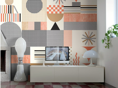 EXTRA HABITAT #1 - Geometric wallpaper _ Texturae