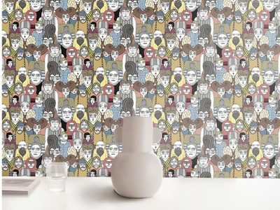 FOLLA PATTERN - Motif washable wallpaper _ Texturae