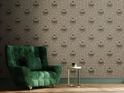 GRADIENT FLOWERS - Washable wallpaper with floral pattern _ Texturae