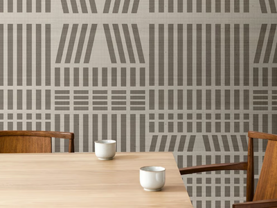KARIBU CROSS - Geometric washable wallpaper _ Texturae