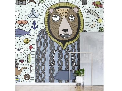 SCRIBBLES - Motif pop art wallpaper _ Texturae
