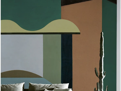 STAGE I - Geometric washable wallpaper _ Texturae