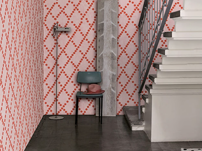 STICKERS - Geometric washable wallpaper _ Texturae