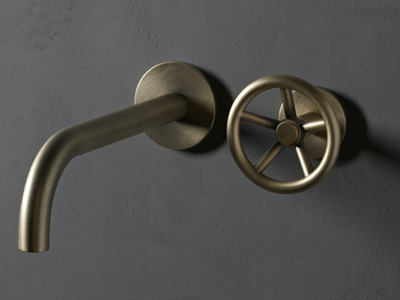 BROOKLYN - 2 hole wall-mounted washbasin tap _ The Watermark Collection