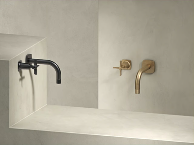 HIGHLINE - 2 hole wall-mounted single handle washbasin tap _ The Watermark Collection