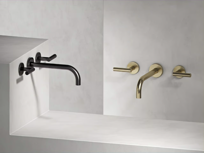 LOFT - 3 hole wall-mounted washbasin tap _ The Watermark Collection