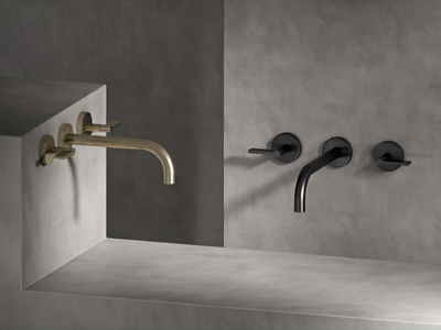 LONDON - 3 hole washbasin tap with individual rosettes _ The Watermark Collection