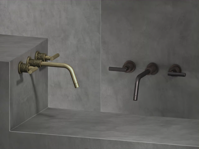 SENSE - 3 hole wall-mounted washbasin tap _ The Watermark Collection