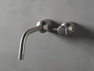 URBANE - 2 hole wall-mounted washbasin tap _ The Watermark Collection