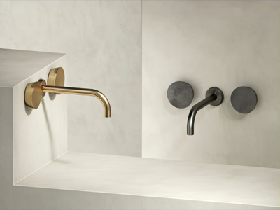 ZEN - 3 hole wall-mounted metal washbasin tap _ The Watermark Collection
