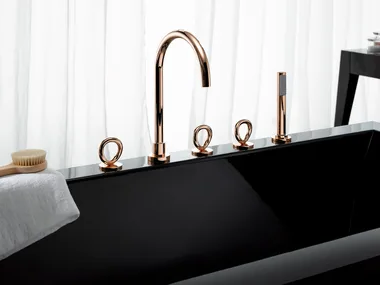 COLLECTION O - Bath mixer and handshower supplied by progressive cartridge mixer _ THG Paris