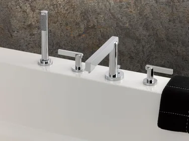 LE 11 WITH LEVER - Bath mixer with handshower _ THG Paris