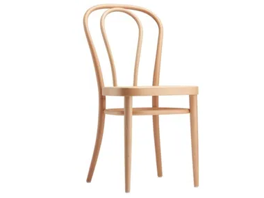 218 M - Solid wood chair with with moulded plywood seat _ Thonet