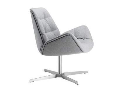 809 - Fabric armchair with armrests with 4-spoke base _ Thonet