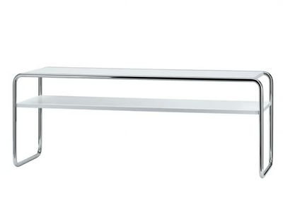 B 10/1 - Rectangular low coffee table with integrated magazine rack _ Thonet
