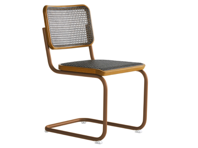 S 32 V DARK MELANGE - Cantilever chair with supporting synthetic mesh _ Thonet