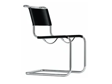 S 33 - Cantilever tanned leather chair _ Thonet
