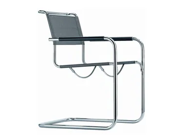 S 34 N - Cantilever mesh chair with armrests _ Thonet