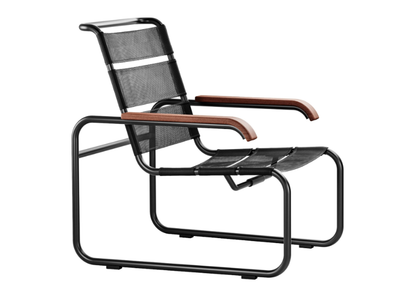 S 35 N Thonet All Seasons - Sled base mesh easy chair with armrests _ Thonet