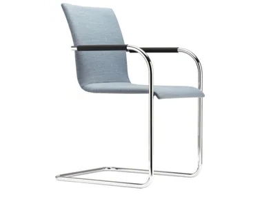 S 55 PF - Cantilever upholstered chair with armrests _ Thonet