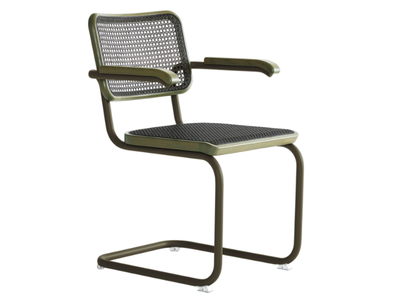 S 64 V DARK MELANGE - Cantilever chair with supporting synthetic mesh _ Thonet