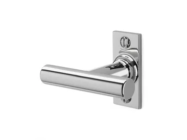 158045 - Brass window handle on back plate _ THPG