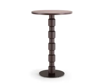 BERLINO - Round solid wood and metal table _ Tirolo