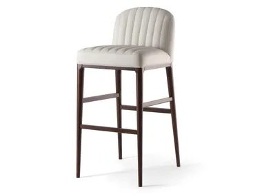 PARIGI - Upholstered stool with footrest with back _ Tirolo