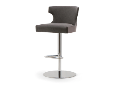 XIE - Fabric stool with footrest with back _ Tirolo