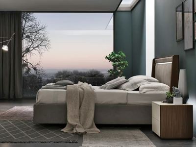 BAHIA - Double bed with integrated lighting _ Tomasella