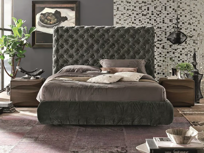 CHANTAL - Fabric double bed with high headboard _ Tomasella