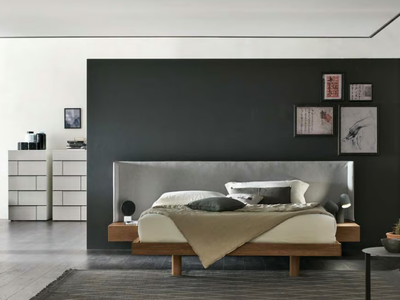 FUSION - Double bed with integrated nightstands _ Tomasella