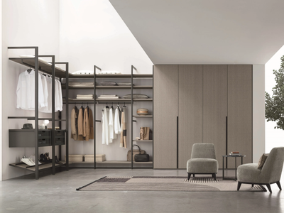LIBERTY SYSTEM LI302 - Sectional wooden walk-in wardrobe _ Tomasella