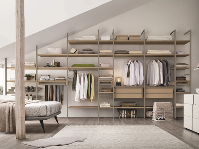 LIBERTY SYSTEM LI303 - Sectional wooden walk-in wardrobe _ Tomasella