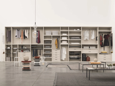 LOGICA - Sectional wooden walk-in wardrobe _ Tomasella