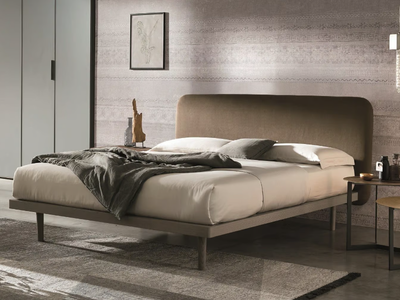 MILLY - Ash double bed with upholstered headboard _ Tomasella