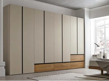 MODULA - Sectional wardrobe with drawers _ Tomasella